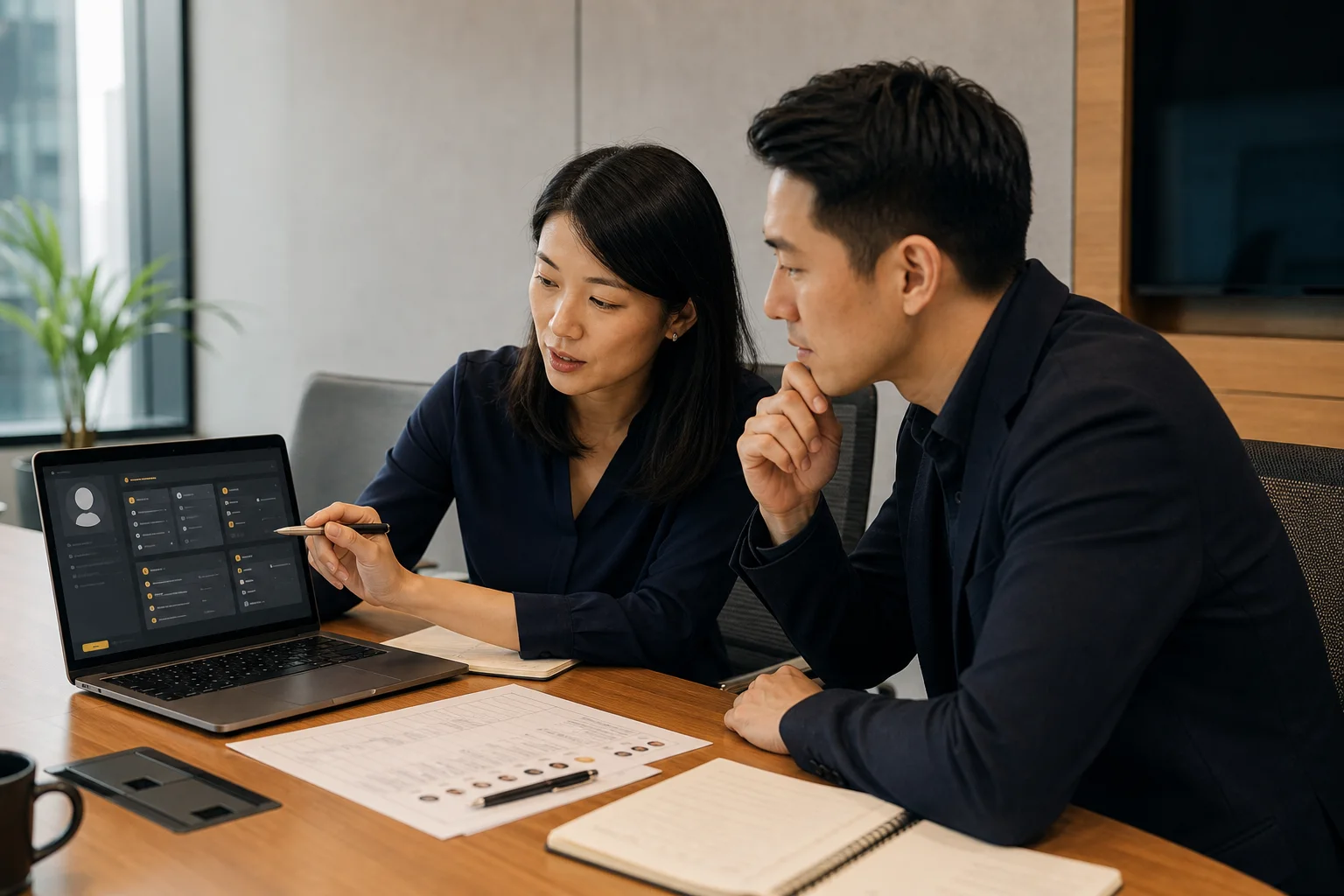 HR 与用人经理查看由 AI 整理的岗位要求、候选人重点和面试问题